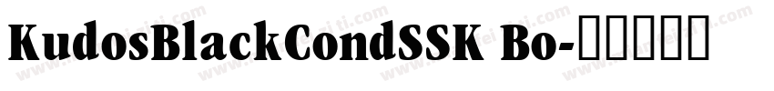 KudosBlackCondSSK Bo字体转换